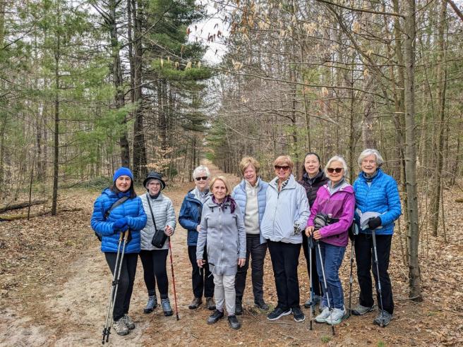 hiking group at Clarke Tract