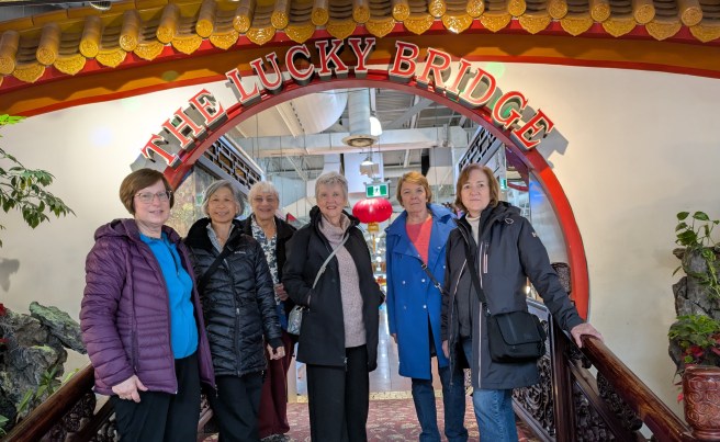 6 ladies on Lucky Bridge at Pacific Mall